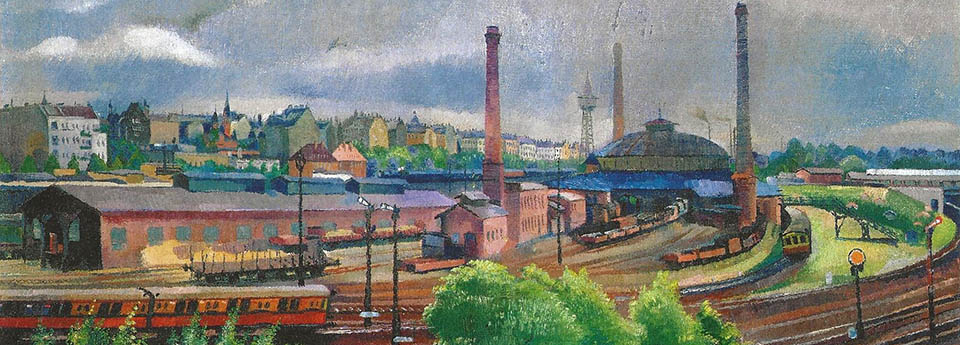Conrad Felixmüller (1934): Häusermeer und Schienenstränge